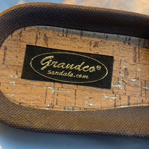 Brown sandals detailed beads slides - Picture 2 of 4